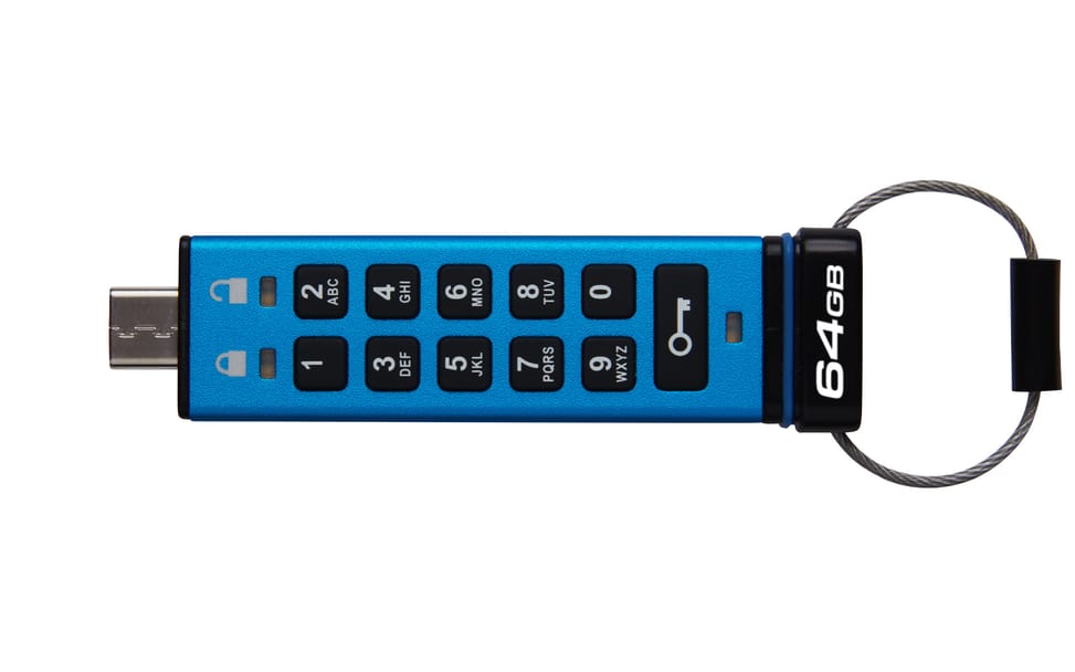 Kingston Technology IronKey Keypad 200C USB-C de 64 Go, FIPS 140-3 niveau 3 (en attente) AES-256 (IKKP200C/64GB) — image 3
