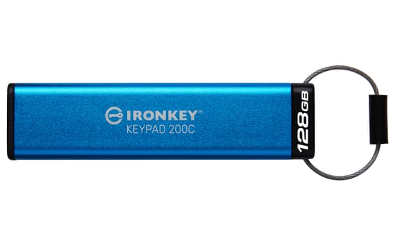 Kingston Technology IronKey Keypad 200C USB-C de 128 Go, FIPS 140-3 niveau 3 (en attente) AES-256 (IKKP200C/128GB)