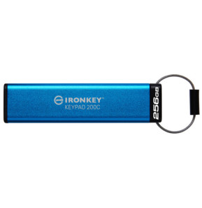 Kingston Technology IronKey Keypad 200C USB-C de 256 Go, FIPS 140-3 niveau 3 (en attente) AES-256 (IKKP200C/256GB)