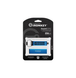 Kingston Technology IronKey Keypad 200C USB-C de 256 Go, FIPS 140-3 niveau 3 (en attente) AES-256 (IKKP200C/256GB)
