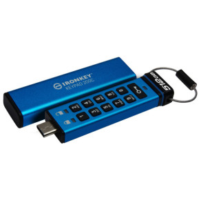 Kingston Technology IronKey Keypad 200C USB-C de 512 Go, FIPS 140-3 niveau 3 (en attente) AES-256 (IKKP200C/512GB)
