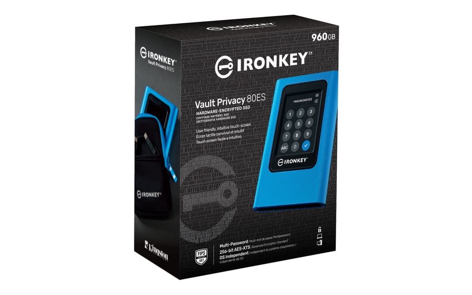 Kingston Technology IronKey 960Go Vault Privacy 80 XTS-AES 256-bit SSD externe chiffré (IKVP80ES/960G) — image 5