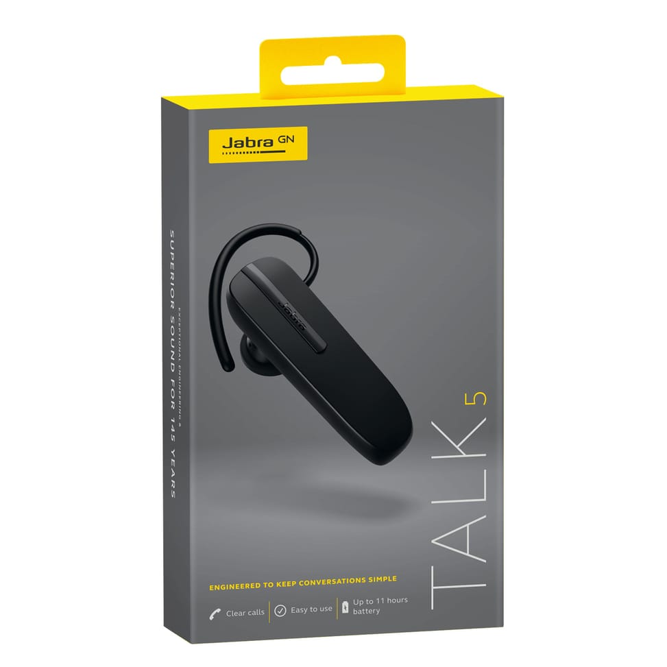 Jabra Talk 5 Casque Sans fil Crochets auriculaires, Ecouteurs Appels/Musique Bluetooth Noir Jabra Talk 5  (100-92046900-60) — image 4