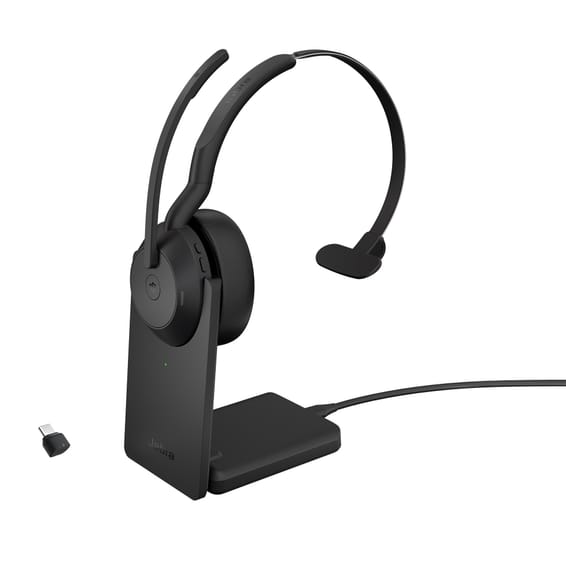 Jabra Evolve2 55 Casque Avec fil &sans fil Arceau Bureau/Centre d'appels Bluetooth Socle de chargement Noir (25599-899-889)