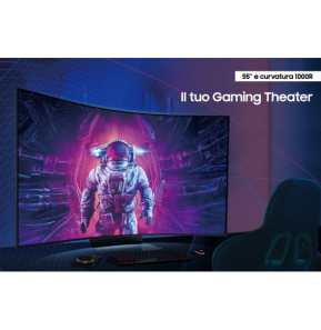 Samsung Odyssey ARK écran plat de PC 139,7 cm (55") 3840 x 2160 pixels 4K Ultra HD Noir (LS55BG970NUXEN)