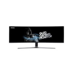 Samsung C49HG90DMM écran plat de PC 124,2 cm (48.9") 3840 x 1080 pixels Full HD Ultra large QLED Noir, Argent (LC49HG90DMMXZN)