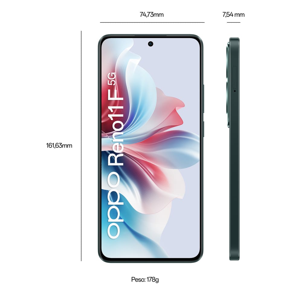 OPPO Reno 11 F 17 cm (6.7") Double SIM Android 14 5G USB Type-C 8 Go 256 Go 5000 mAh Vert (110010233294) — image 3