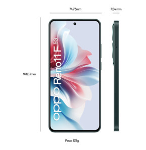OPPO Reno 11 F 17 cm (6.7") Double SIM Android 14 5G USB Type-C 8 Go 256 Go 5000 mAh Vert (110010233294)