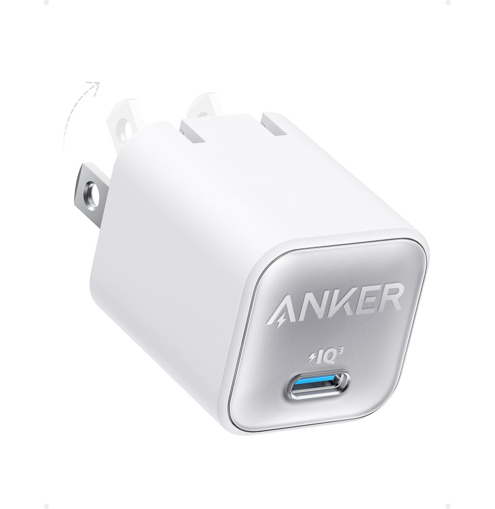 Anker 511 Nano 3 Universel Blanc Secteur Charge rapide Intérieure (A2147G21)