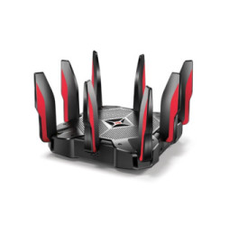 TP-Link Archer C5400X routeur sans fil Gigabit Ethernet Tri-bande (2,4 GHz / 5 GHz / 5 GHz) Noir, Rouge (ARCHER C5400X)