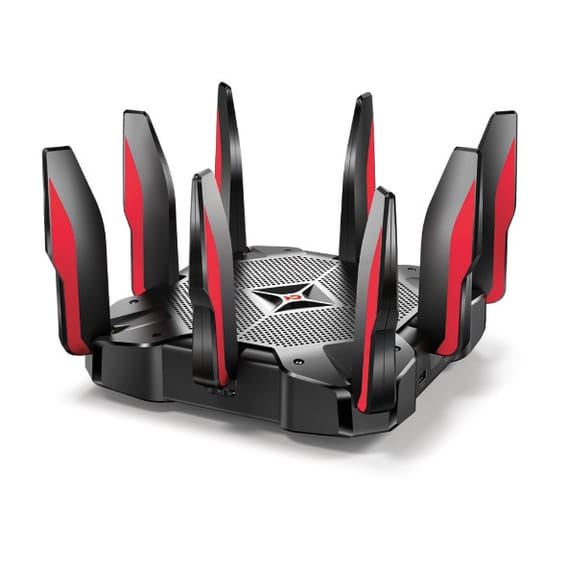 TP-Link Archer C5400X routeur sans fil Gigabit Ethernet Tri-bande (2,4 GHz / 5 GHz / 5 GHz) Noir, Rouge (ARCHER C5400X)
