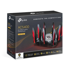 TP-Link Archer C5400X routeur sans fil Gigabit Ethernet Tri-bande (2,4 GHz / 5 GHz / 5 GHz) Noir, Rouge (ARCHER C5400X)