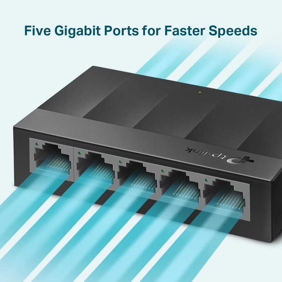 TP-Link LS1005G commutateur réseau Non-géré Gigabit Ethernet (10/100/1000) Noir (LS1005G) — image 3