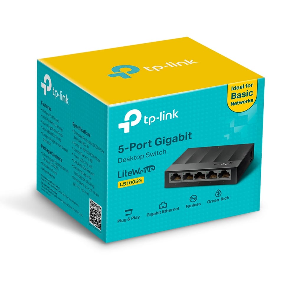 TP-Link LS1005G commutateur réseau Non-géré Gigabit Ethernet (10/100/1000) Noir (LS1005G) — image 5