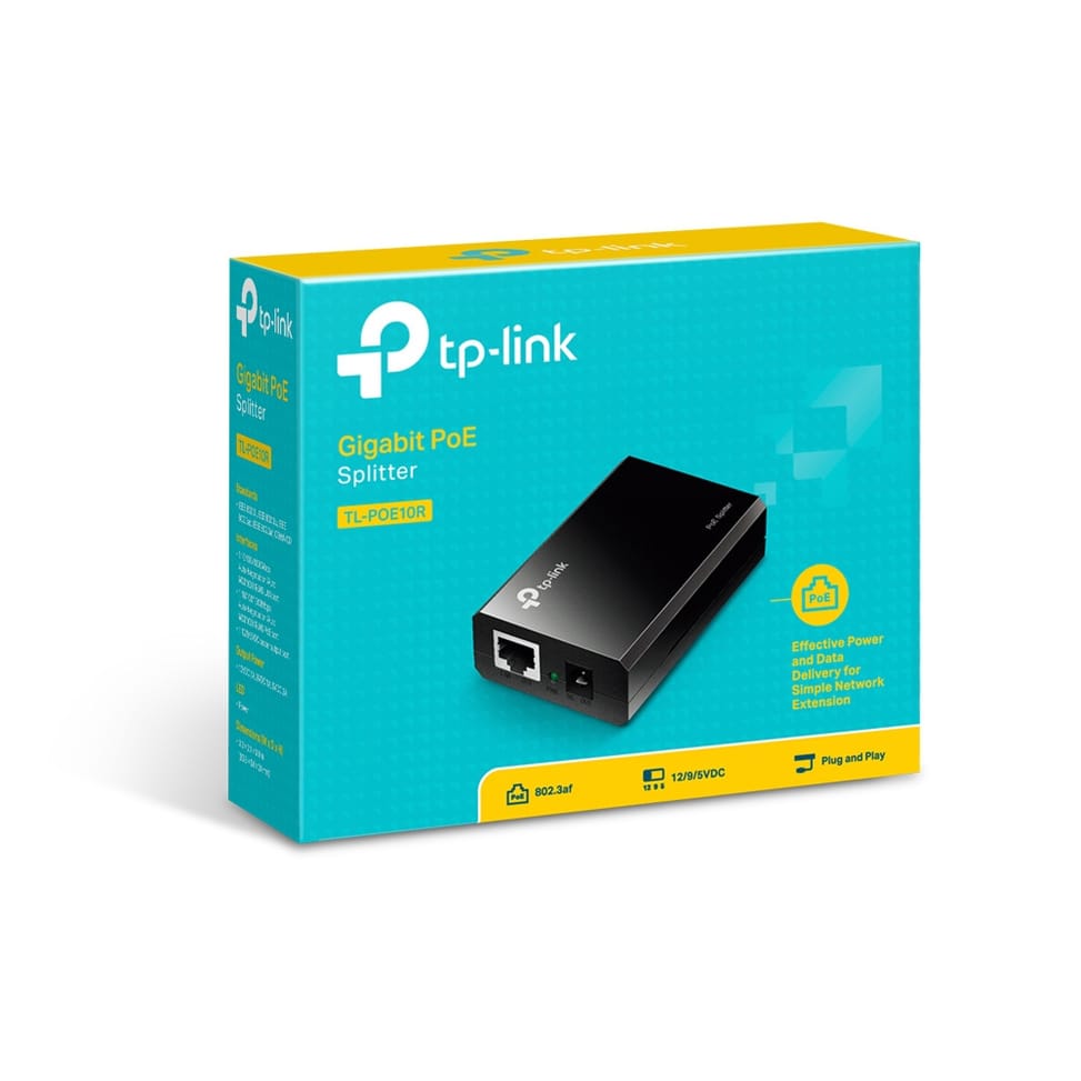 TP-Link TL-POE10R séparateur voix-données Noir Connexion Ethernet, supportant l'alimentation via ce port (PoE) (TL-POE10R) — image 4