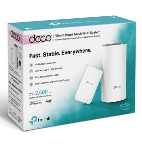 TP-Link DECO E3(2-PACK) système Wi-Fi maillé Bi-bande (2,4 GHz / 5 GHz) Wi-Fi 5 (802.11ac) Blanc Externe (DECO E3(2-PACK))