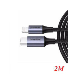 Ugreen 60761 câble de téléphone portable Noir 2 m USB C Lightning (60761)