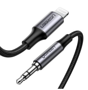Ugreen 70509 câble de téléphone portable Argent 1 m 3,5mm Lightning (70509)
