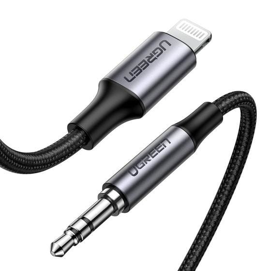 Ugreen 70509 câble de téléphone portable Argent 1 m 3,5mm Lightning (70509)
