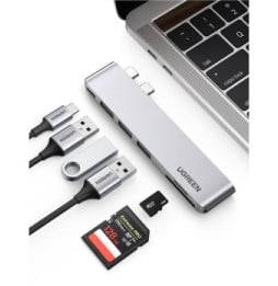 Ugreen 60560 station d'accueil USB 3.2 Gen 1 (3.1 Gen 1) Type-C Argent (60560)