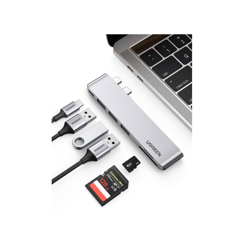 Ugreen 60560 station d'accueil USB 3.2 Gen 1 (3.1 Gen 1) Type-C Argent (60560)