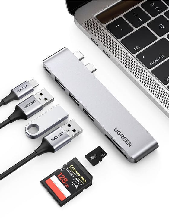 Ugreen 60560 station d'accueil USB 3.2 Gen 1 (3.1 Gen 1) Type-C Argent (60560)