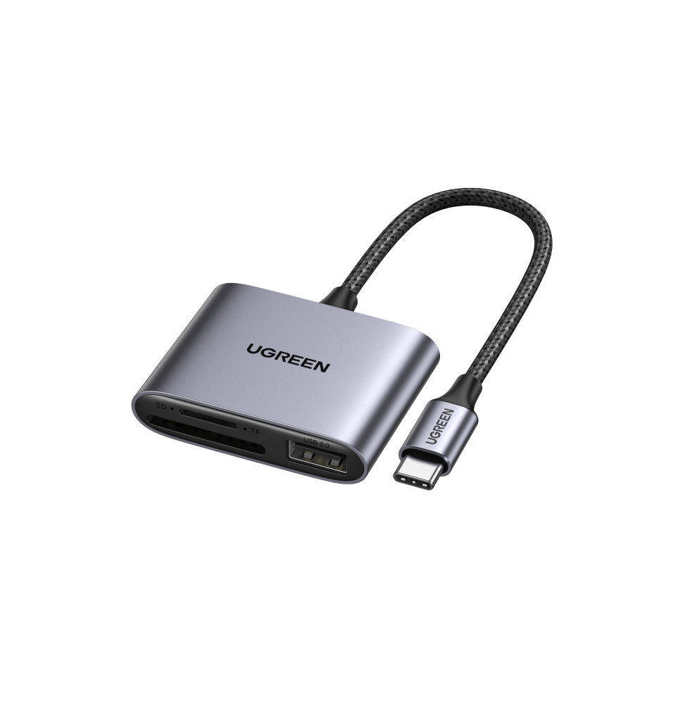 Ugreen 80798 lecteur de carte mémoire USB 3.2 Gen 1 (3.1 Gen 1) Type-C Gris (80798)