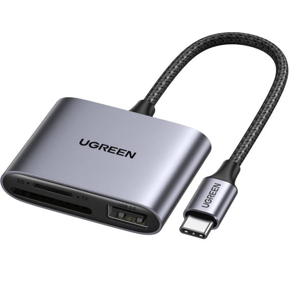 Ugreen 80798 lecteur de carte mémoire USB 3.2 Gen 1 (3.1 Gen 1) Type-C Gris (80798)