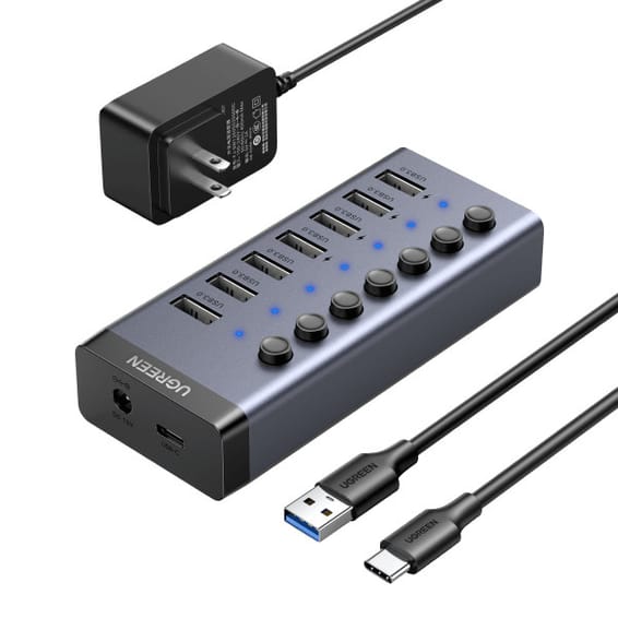 Ugreen 90305 hub & concentrateur USB 3.2 Gen 1 (3.1 Gen 1) Type-C 5000 Mbit/s Gris (90305)