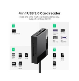 Ugreen 30333 lecteur de carte mémoire USB Noir (30333)
