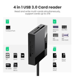 Ugreen 30333 lecteur de carte mémoire USB Noir (30333)