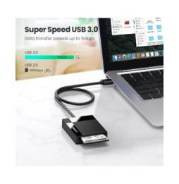 Ugreen 30333 lecteur de carte mémoire USB Noir (30333)