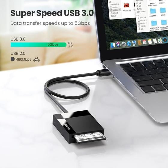 Ugreen 30333 lecteur de carte mémoire USB Noir (30333) — image 3