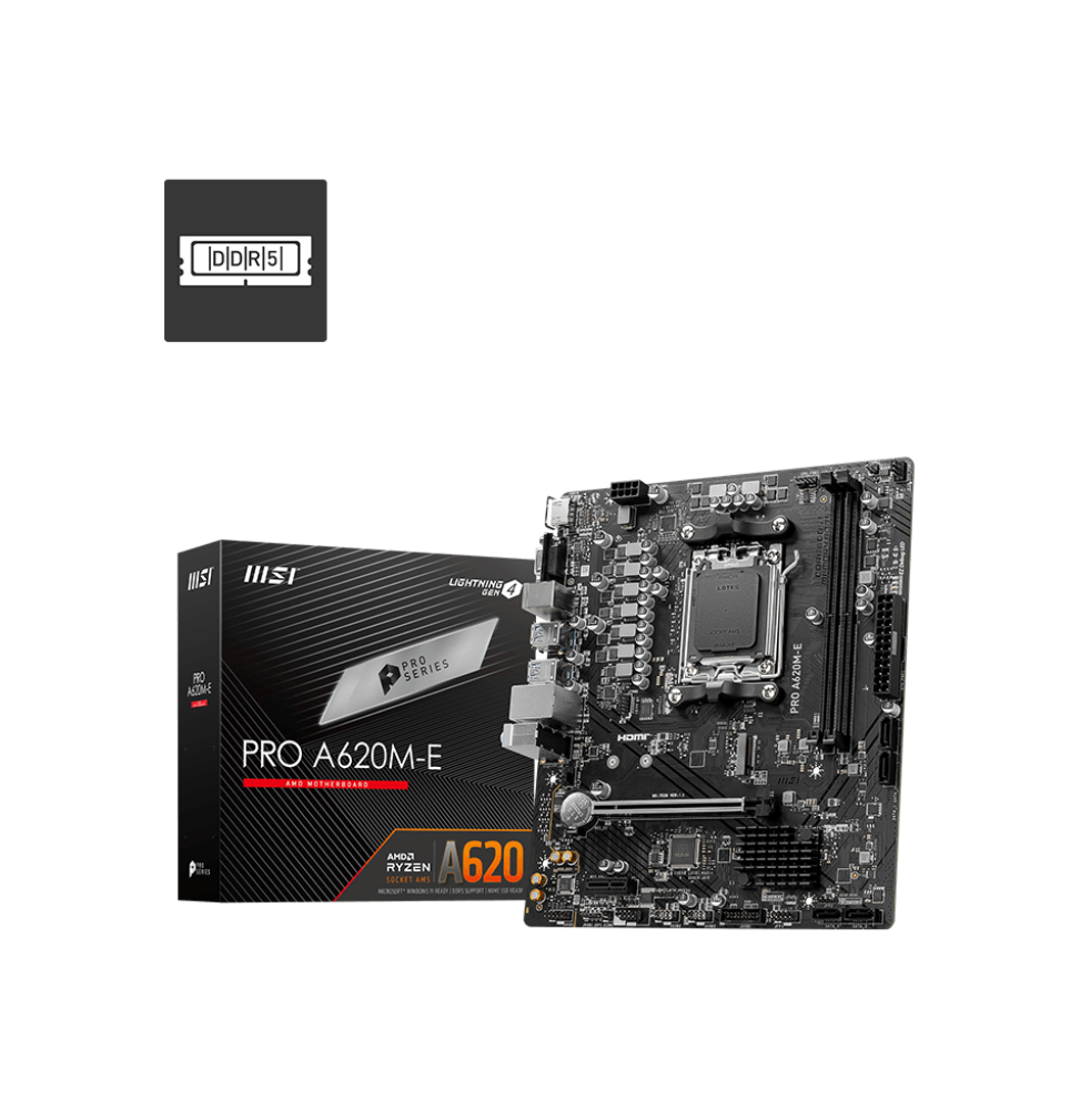 Carte Mère AMD MSI PRO A620M-E - DDR5 (911-7E28-001)