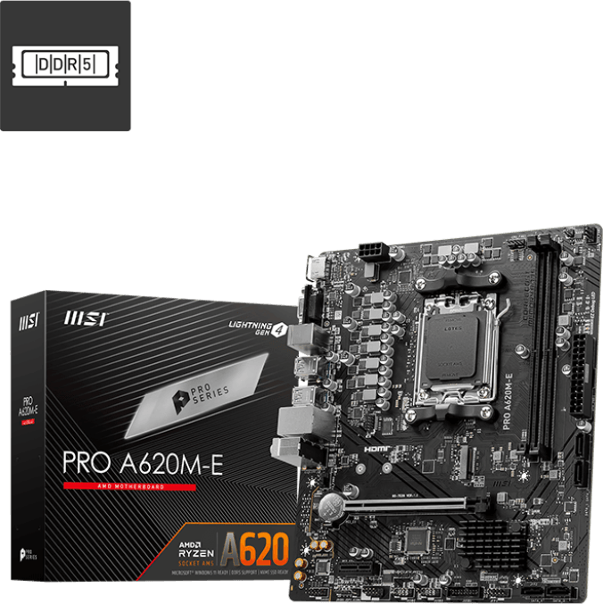 MSI PRO A620M-E AMD Motherboard - DDR5 (911-7E28-001) — image 1