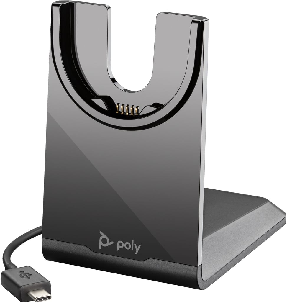 سماعة رأس بميكروفون POLY Voyager Focus 2 USB-C-C + محول USB-C/A (9T9J3AA) — صورة 1