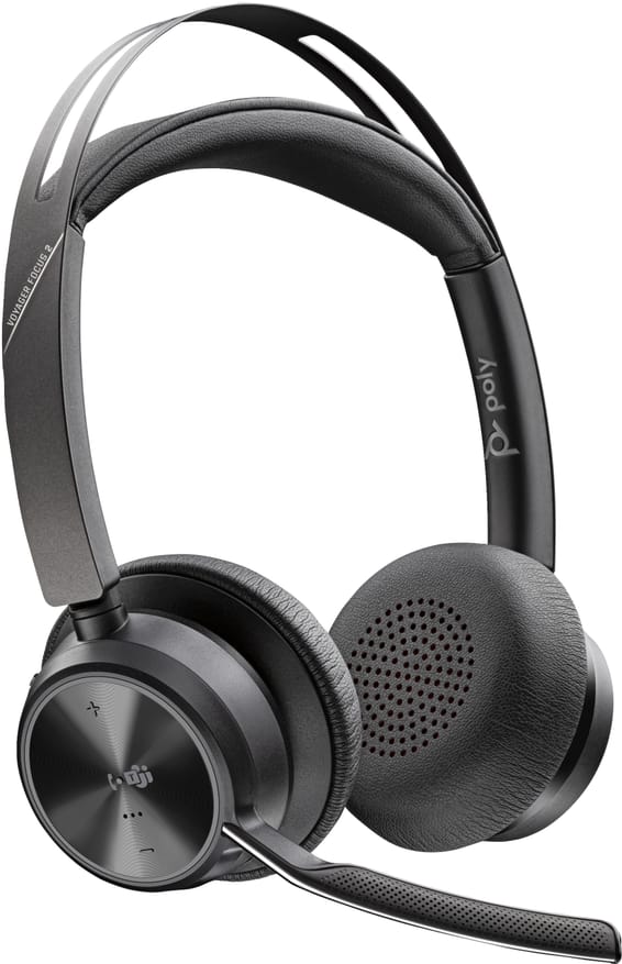 POLY Voyager Focus 2 Microsoft Teams Certified USB-C-C Headset +USB-C/A Adapter +Charging Stand (9T9J6AA)
