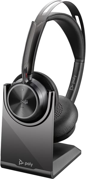 POLY Voyager Focus 2 Microsoft Teams Certified USB-C-C Headset +USB-C/A Adapter +Charging Stand (9T9J6AA) — image 3
