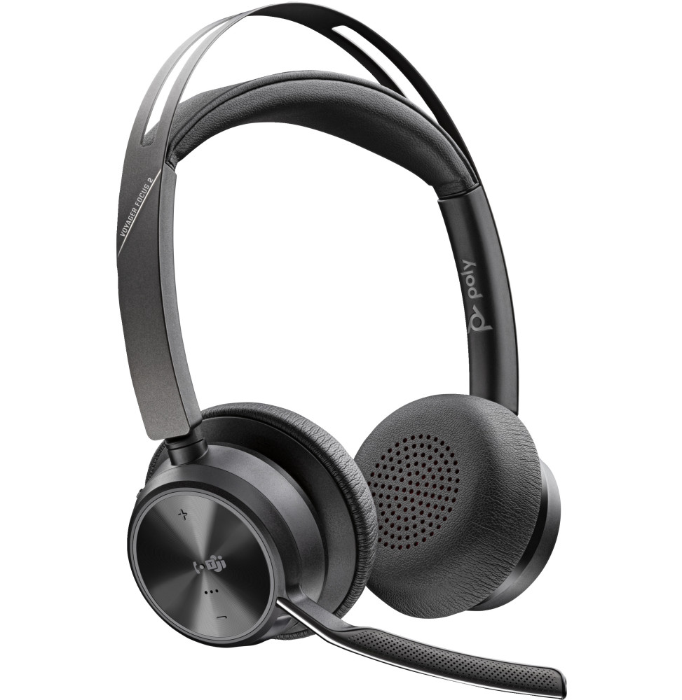 POLY Voyager Focus 2 Microsoft Teams Certified USB-C-C Headset +USB-C/A Adapter (9T9J4AA)