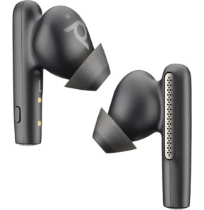 POLY Écouteurs noir charbon Voyager Free 60 UC + adaptateur USB-A BT700 + étui de charge de base (7Y8H3AA)