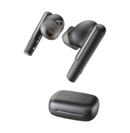 POLY Écouteurs noir charbon Voyager Free 60 UC + adaptateur USB-A BT700 + étui de charge de base (7Y8H3AA)