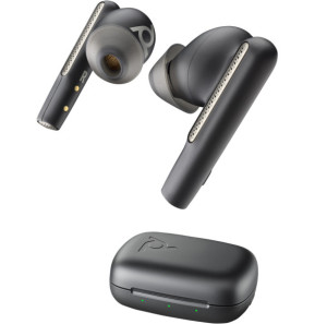 POLY Écouteurs noir charbon Voyager Free 60 UC + adaptateur USB-A BT700 + étui de charge de base (7Y8H3AA)