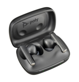 POLY Écouteurs noir charbon Voyager Free 60 UC + adaptateur USB-A BT700 + étui de charge de base (7Y8H3AA)