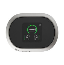 POLY Écouteurs sable blanc Voyager Free 60+ UC M + adaptateur USB-A BT700 + étui de charge avec écran tactile (7Y8G7AA)