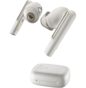 POLY Écouteurs sable blanc Voyager Free 60 UC + adaptateur USB-C BT700 + étui de charge de base (7Y8L4AA)