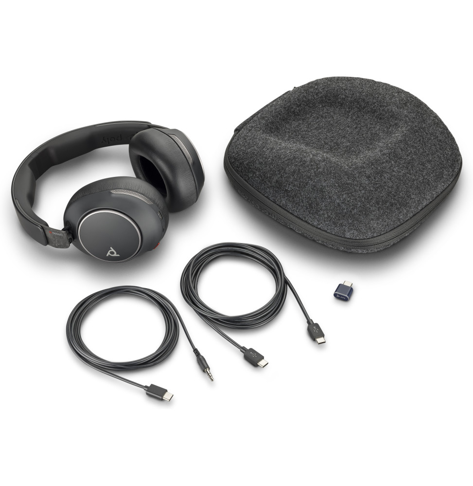 POLY Micro-casque Voyager Surround 80 UC USB-C + adaptateur USB-C/A (8G7T9AA)