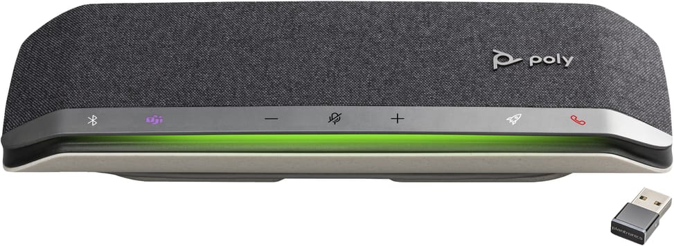 مكبر صوت للمؤتمرات POLY Sync 40+ معتمد لـ Microsoft Teams USB-A USB-C + مستقبل BT700 USB-A (77P36AA) — صورة 1