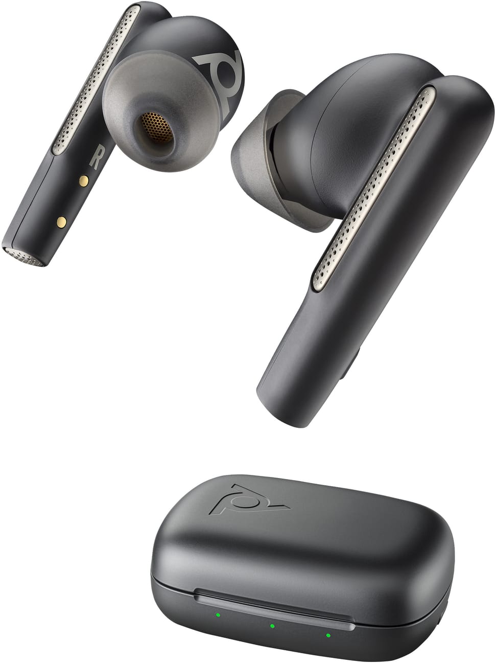POLY Écouteurs noir charbon Voyager Free 60 UC M + adaptateur USB-A BT700 + étui de charge de base (7Y8L7AA) — image 2