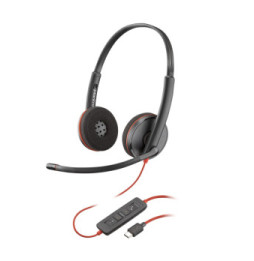 POLY Micro-casque Blackwire 3220 stéréo USB-C + adaptateur USB-C/A (93S87AA)