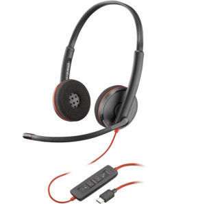 POLY Micro-casque Blackwire 3220 stéréo USB-C + adaptateur USB-C/A (93S87AA)